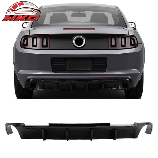 Wholesale 13-14 Ford Mustang V6 GT Gloss Black PP Rear Diffuser Lip W/ V2 Style Fin