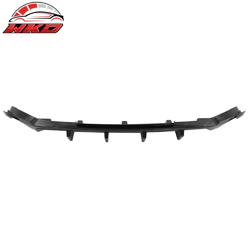 Fits 13-14 Ford Mustang V6 GT Gloss Black PP Rear Diffuser Lip W/ V2 Style Fin