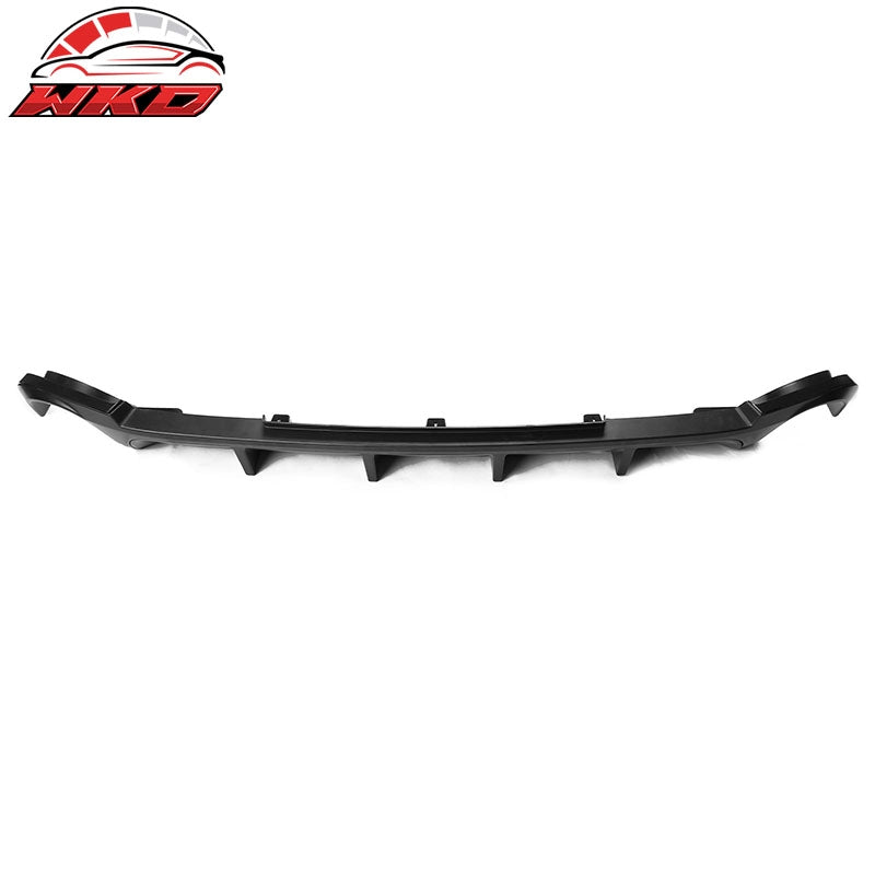 Fits 13-14 Ford Mustang V6 GT Matte Black PP Rear Diffuser Lip W/ V1 Style Fin