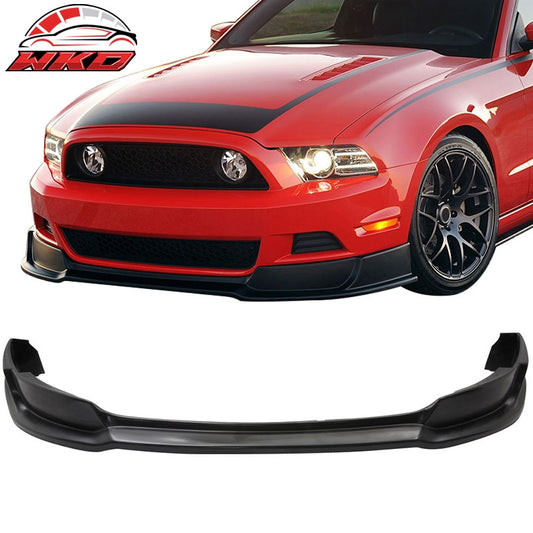 Wholesale 13-14 Ford Mustang V6 & GT Unpainted Black Front Bumper Lip Spoiler Kit PU