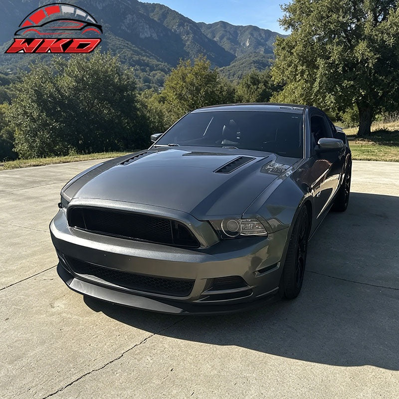 Fits 13-14 Ford Mustang V6 V8 GT R Style 3 PCS Front Bumper Lip Spoiler PP