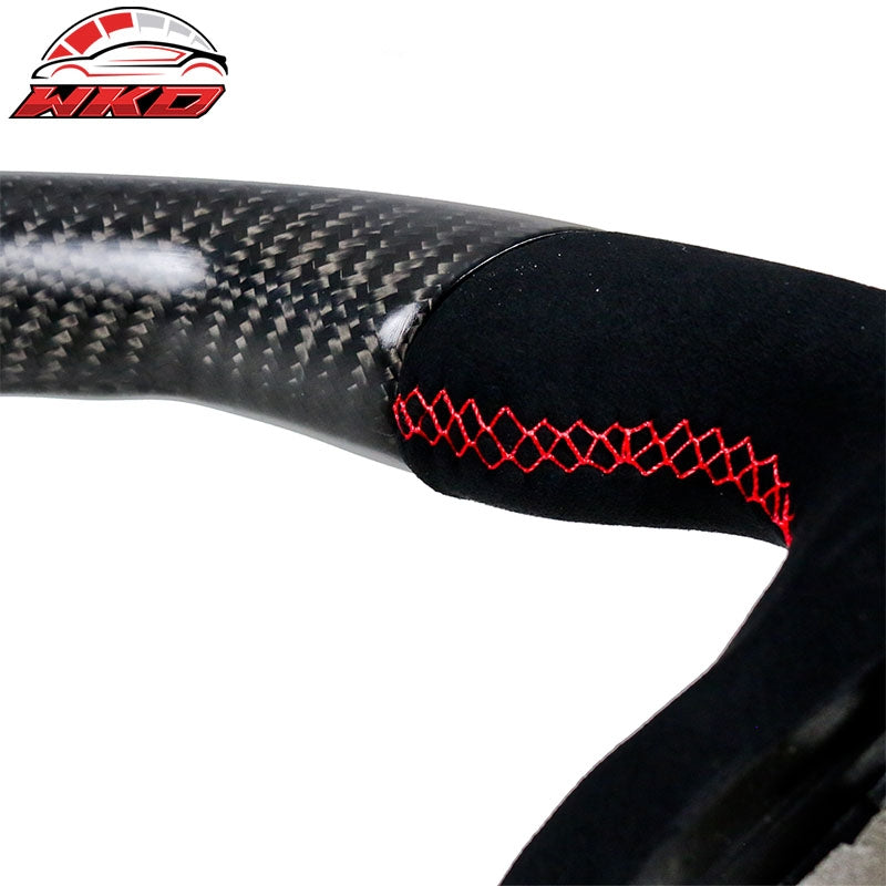 Fits 18-23 Ford Mustang V7 Style Steering Wheel Hiramitsu Carbon Fiber+Alcantara