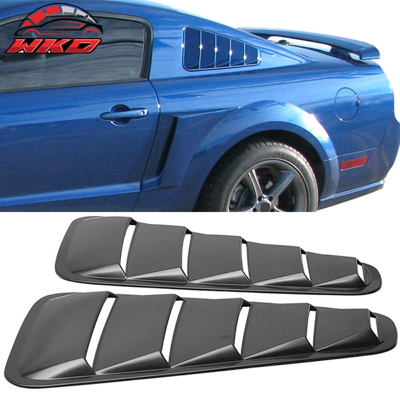 Wholesale 05-09 Ford Mustang V6 OE Style Side Quarter Window Louver Cover Unpainted