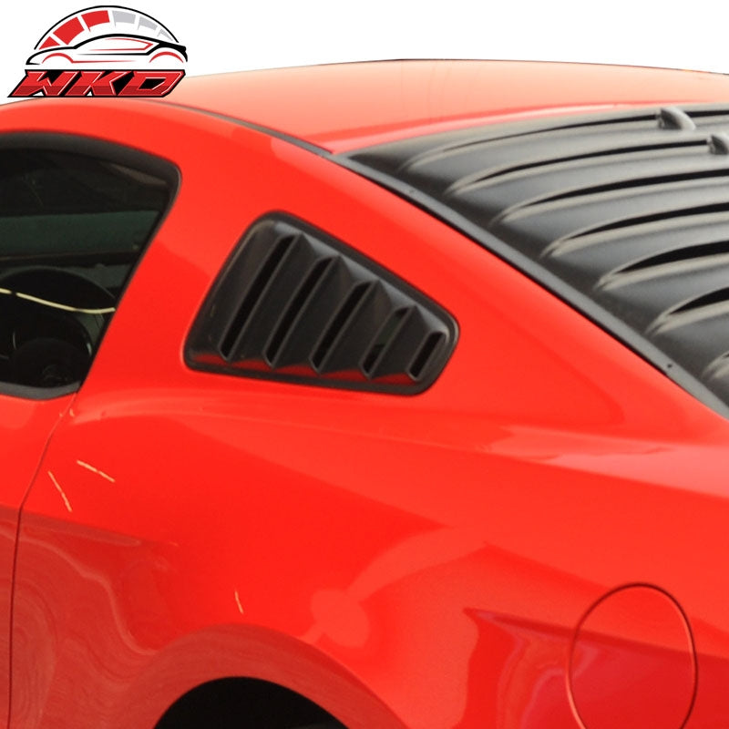 For 10-14 Ford Mustang OE Style Side Quarter Window Louver Scoop Cover Unpainted