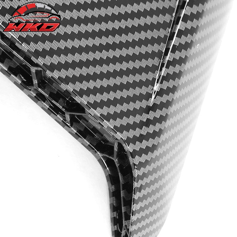 Fits 10-14 Ford Mustang IKON Side Quarter Window Louver Cover Carbon Fiber Print