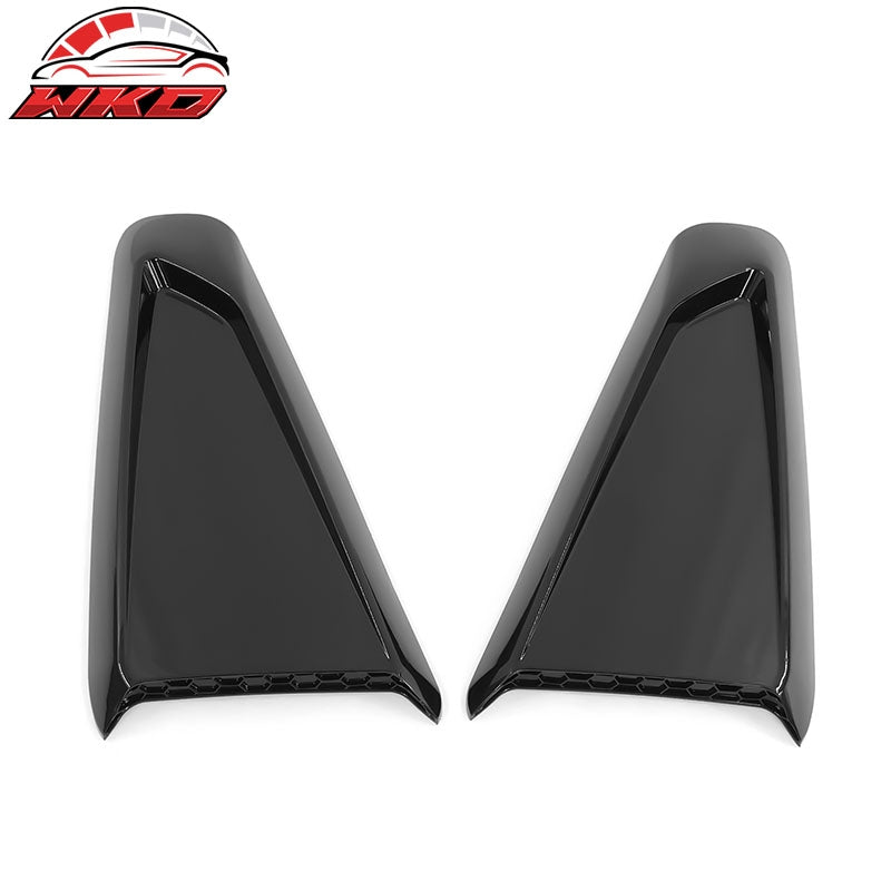 Wholesale 10-14 Ford Mustang IKON Style Side Quarter Window Louver Cover Gloss Black