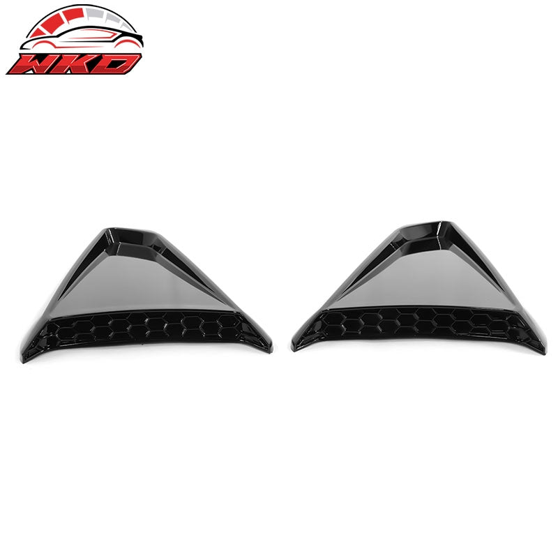 Fits 10-14 Ford Mustang IKON Style Side Quarter Window Louver Cover Gloss Black