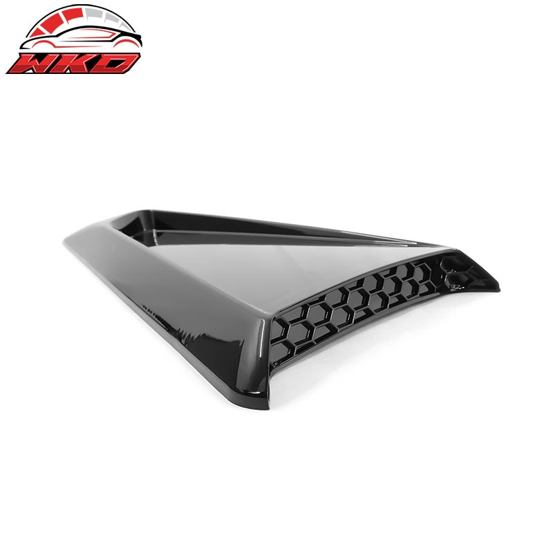 Fits 10-14 Ford Mustang IKON Style Side Quarter Window Louver Cover Gloss Black