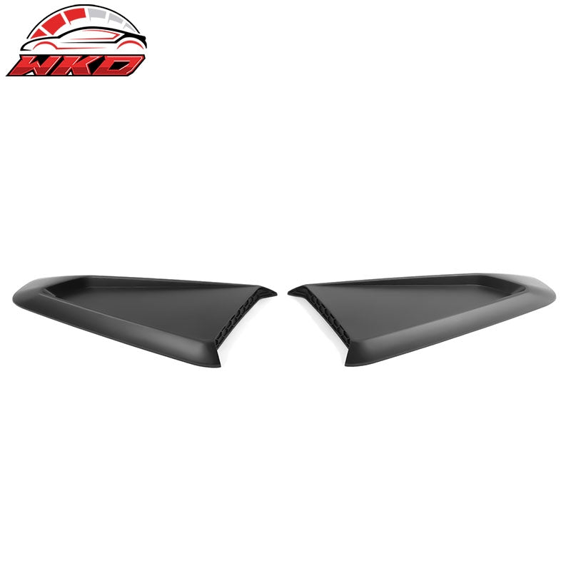 Wholesale 10-14 Ford Mustang IKON Style Side Quarter Window Louver Cover Matte Black