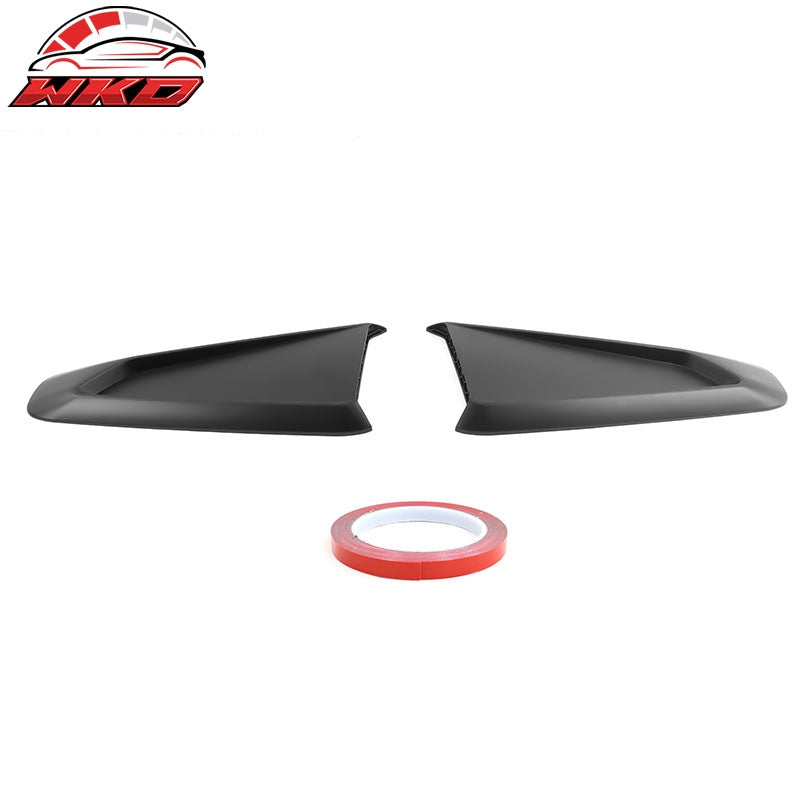 Fits 10-14 Ford Mustang IKON Style Side Quarter Window Louver Cover Matte Black