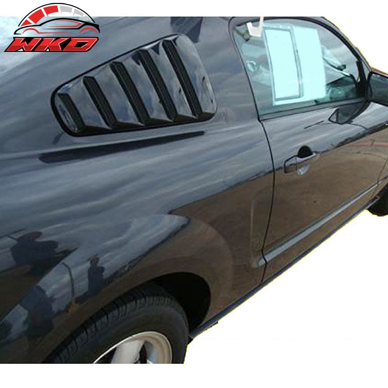 For 05-09 Ford Mustang OE Style Quarter Window Louver Gloss Black