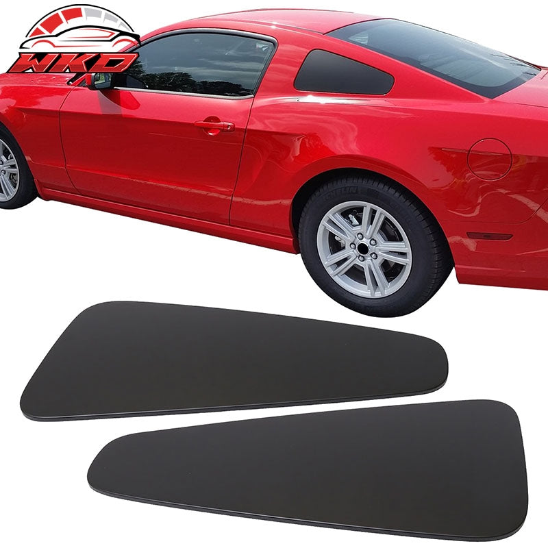 Fits 10-14 Ford Mustang Coupe GT350 Style Matte Black Side Quarter Window Louver