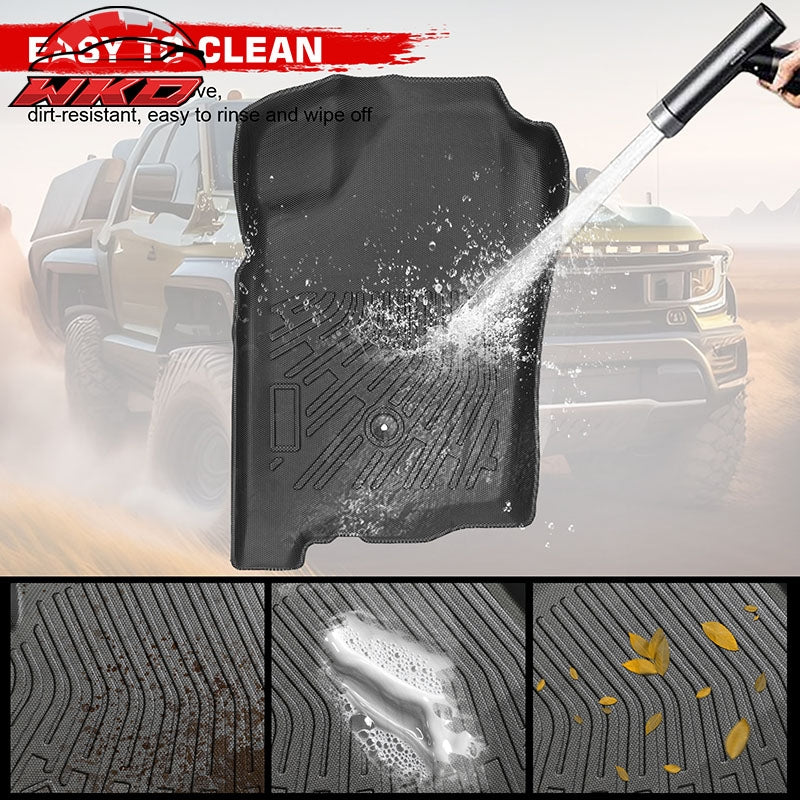 Fits 04-10 Ford Ranger Super Cab 2DR Anti-Slip Floor Mats All Weather TPE Carpet