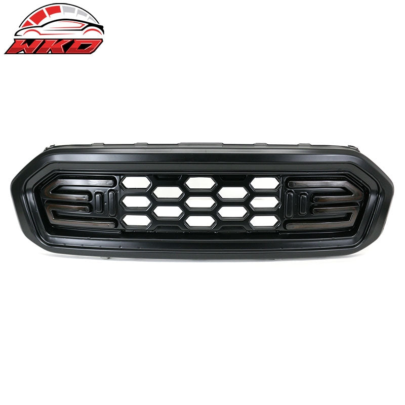 Fits 19-23 Ford Ranger XL/XLT/Lariat DF Style Upper LED Grille Smoke Lens Signal