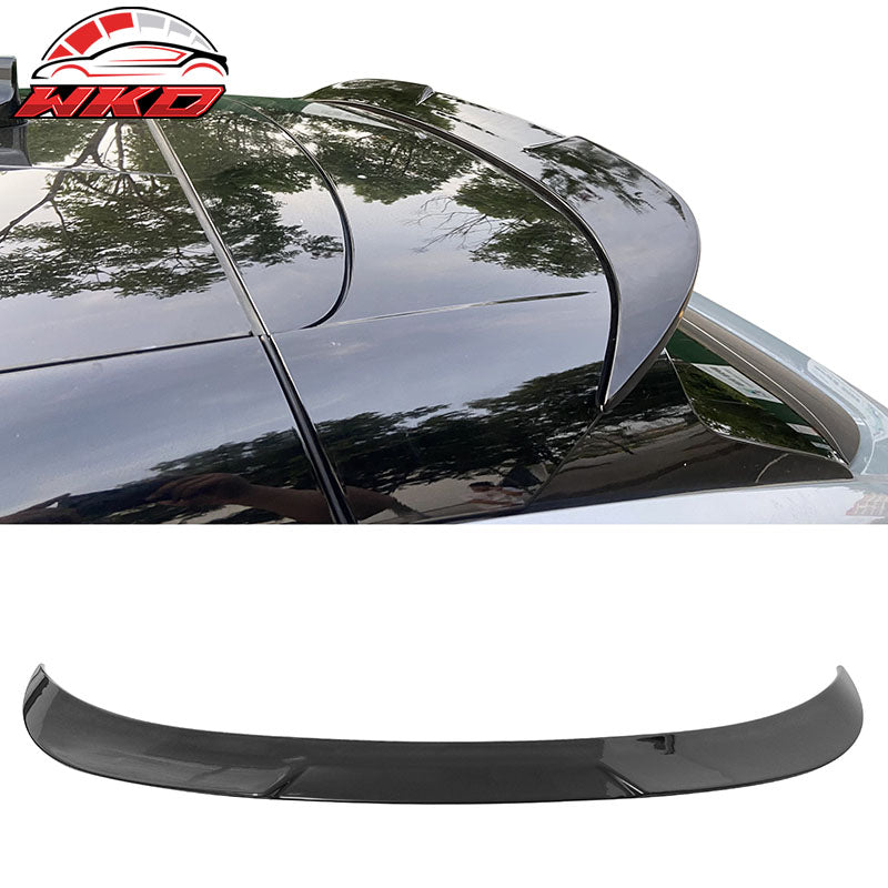 Fits 21-26 Ford Mustang Mach-E Rear Roof Window Spoiler Wing Kit ABS Gloss Black