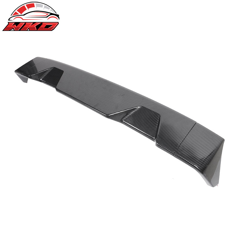 Fit 09-14 Ford F-150 Carbon Fiber Print IKON Roof Spoiler ABS