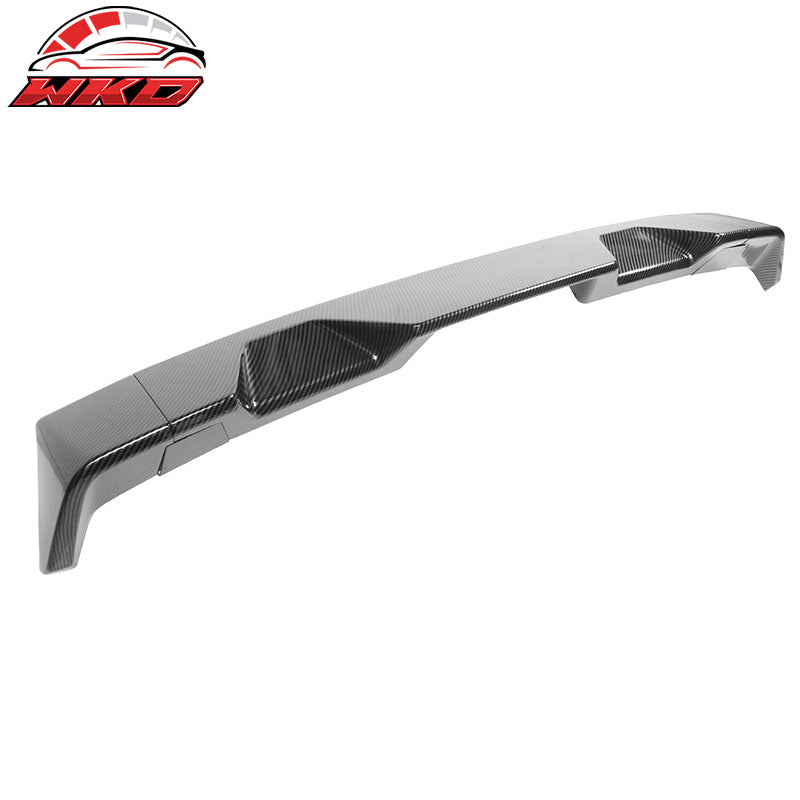 Fit 09-14 Ford F-150 Carbon Fiber Print IKON Roof Spoiler ABS