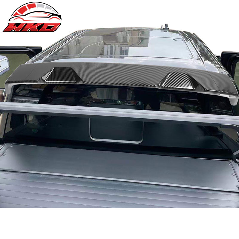 Fit 09-14 Ford F-150 Carbon Fiber Print IKON Roof Spoiler ABS