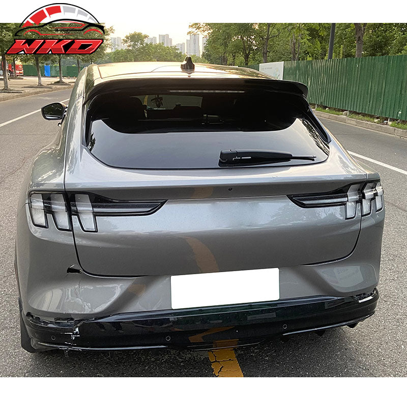 Fits 21-26 Ford Mustang Mach-E IKON Roof Window Spoiler Lip Wing ABS Gloss Black