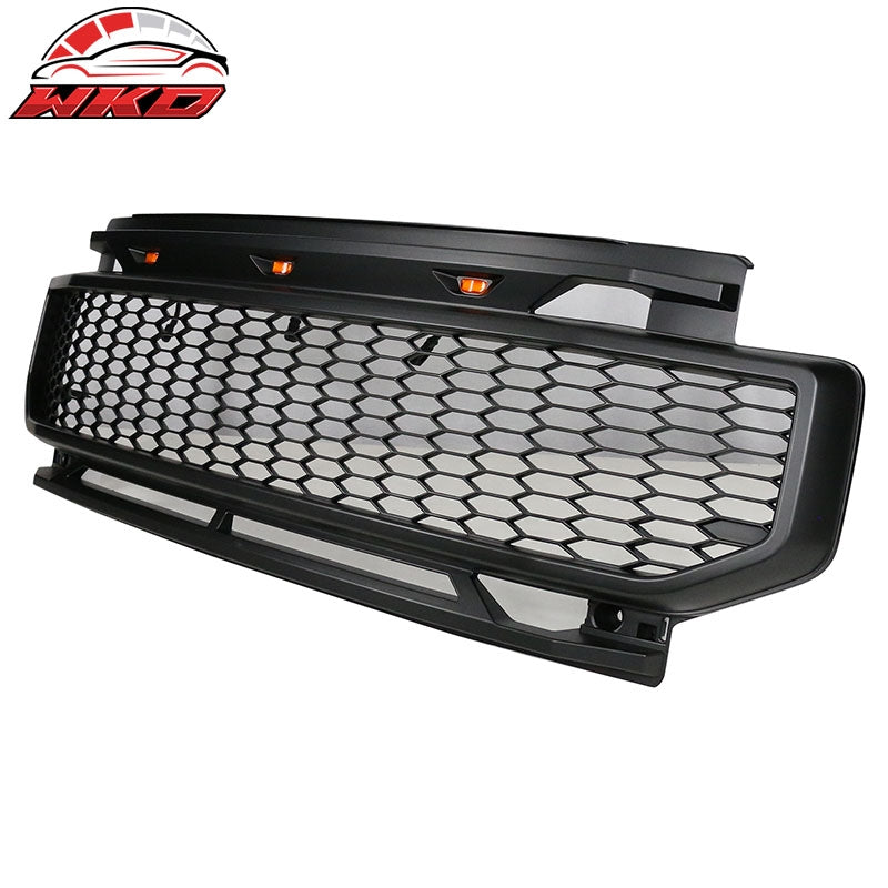 Fit 20-22 Ford F250 F350 F450 Super Duty R Style Front Bumper Grille Matte Black