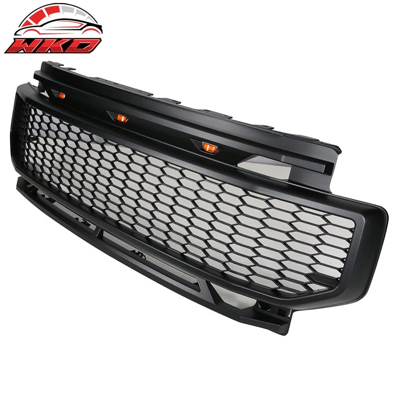 Fit 20-22 Ford F250 F350 F450 Super Duty R Style Front Bumper Grille Matte Black