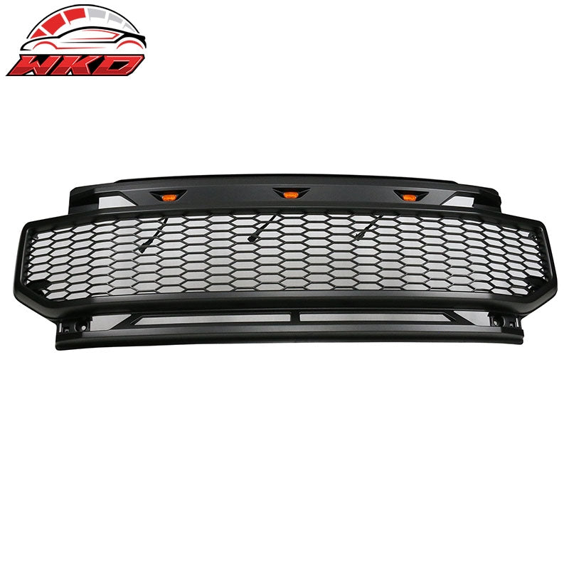 Fit 20-22 Ford F250 F350 F450 Super Duty R Style Front Bumper Grille Matte Black