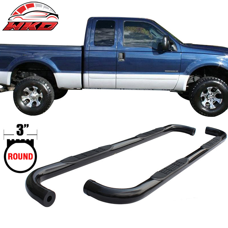 Fits 99-16 F250 F350 F450 F550 Super Duty 3" Side Step Nerf Bar Running Boards
