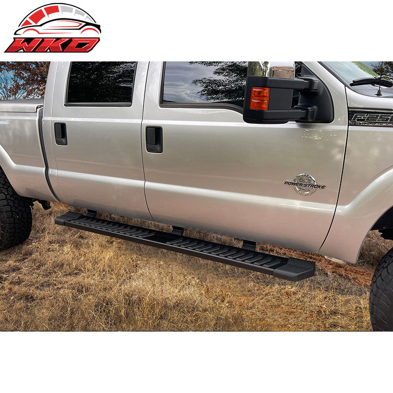 Fits 99-16 Ford F250 F350 Super Duty Crew Cab 6" V Running Board Side Bar Black