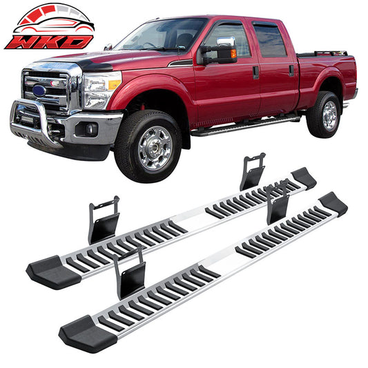 Wholesale 99-16 Ford F250-F550 Super Duty Crew Cab 6" V Running Board Step Bar Silver