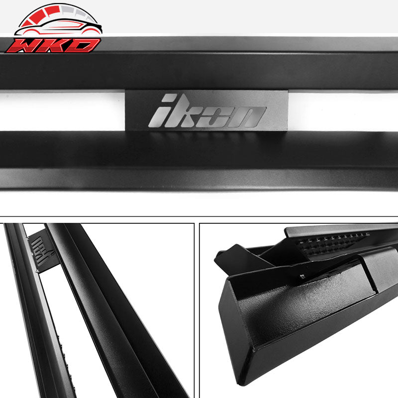 Fits 99-16 Ford F250 F350 Superduty Crew Cab IKON V1 Style Running Boards Black