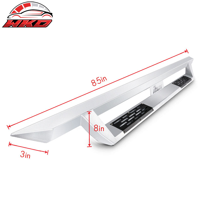Fits 99-16 Ford F250-F550 Superduty Crew Cab IKON V1 Style Running Boards Silver