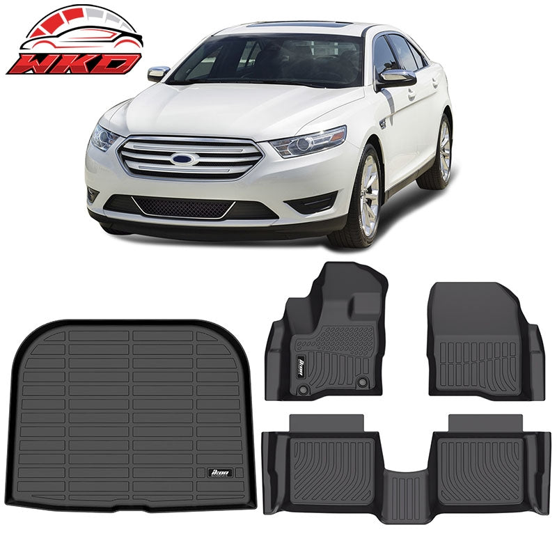 Wholesale 10-19 Ford Taurus Sedan 3D All Weather Floor Mats TPE Carpet + Trunk Mat