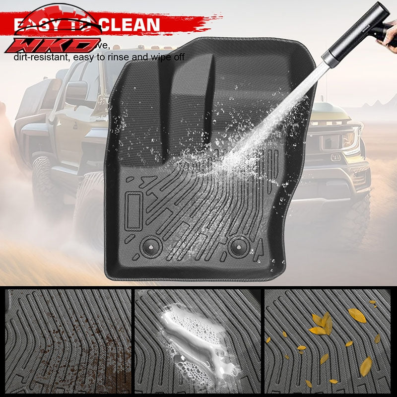 Fits 2014¨C2021 Ford Transit Connect Anti-Slip Floor Mats All Weather TPE Carpets