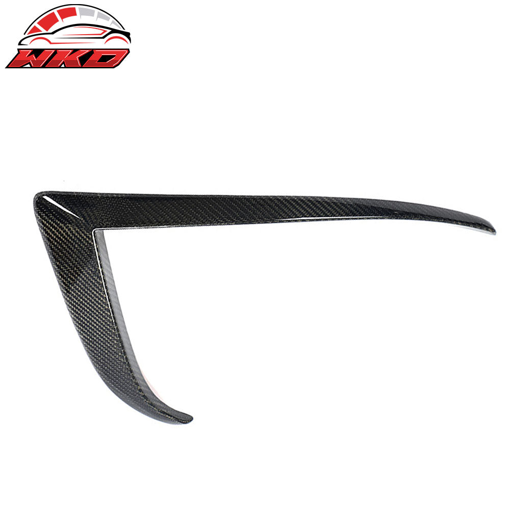 For 21-25 Tesla Model S Revozport Carbon Fiber Front Bumper Canard Splitter 2PCS