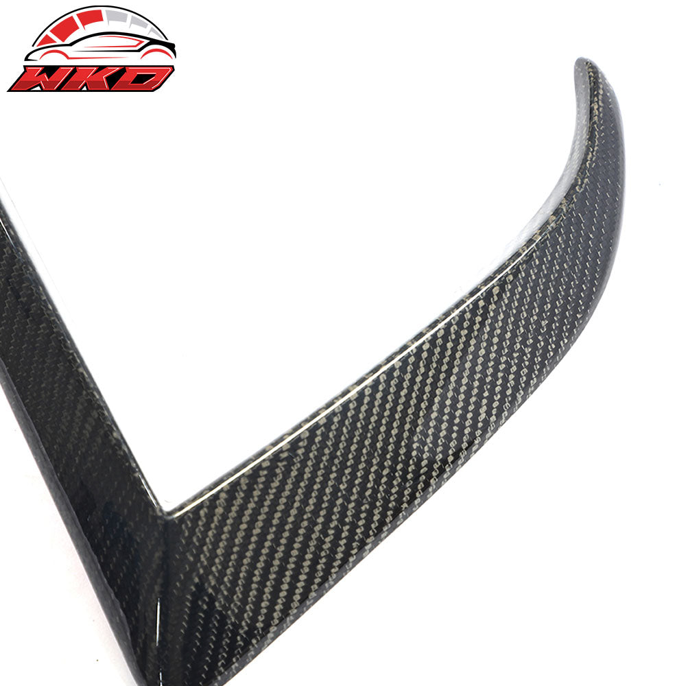 For 21-25 Tesla Model S Revozport Carbon Fiber Front Bumper Canard Splitter 2PCS
