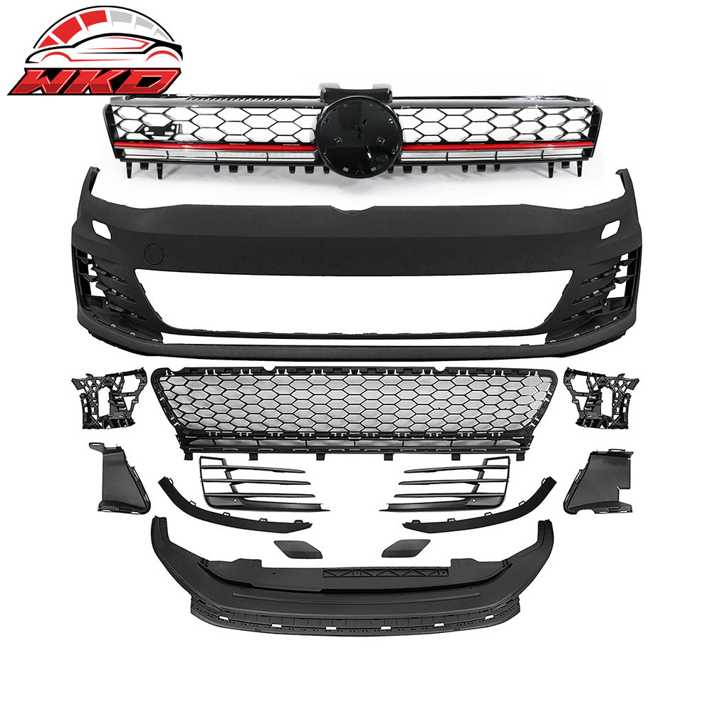 15-17 Golf 7 MK7 GTI Type Front Bumper Conversion + Grill Logo Badge Base | Wholesale