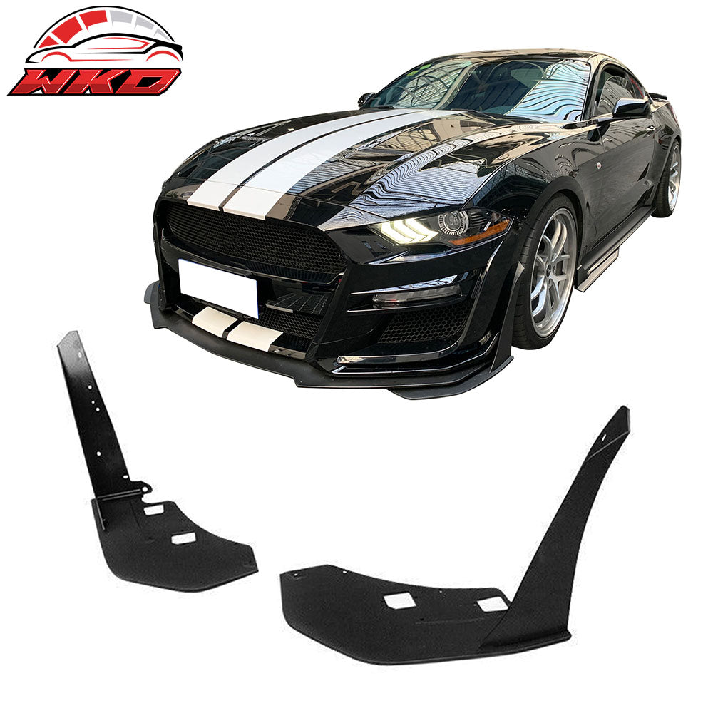 Fits 15-23 Ford Mustang GT500 Style 2PCS Front Bumper Corner Spoiler Winglets PP