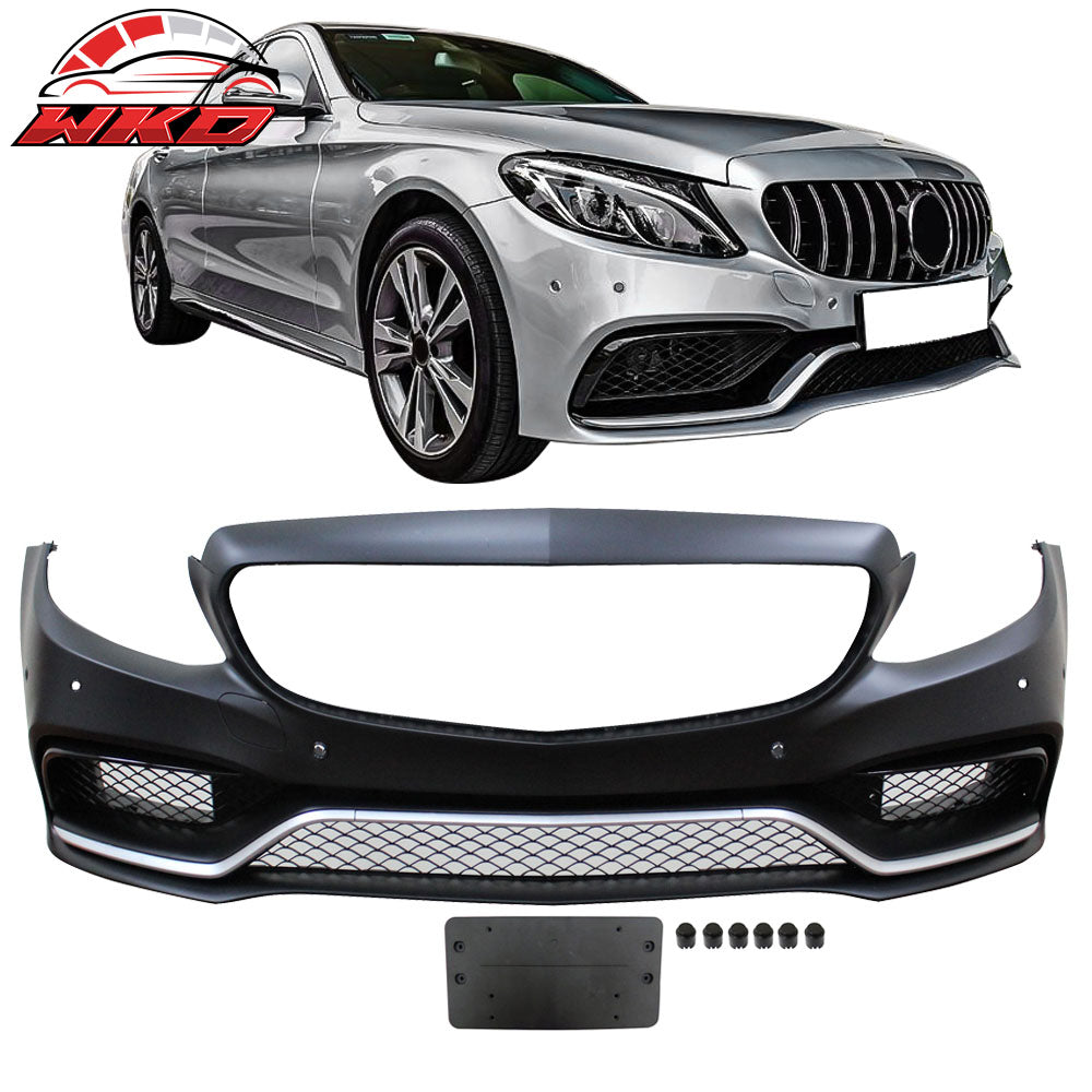 Fits 15-18 Benz W205 C-Class C63 AMG Style Front Bumper Cover Conversion Kits PP