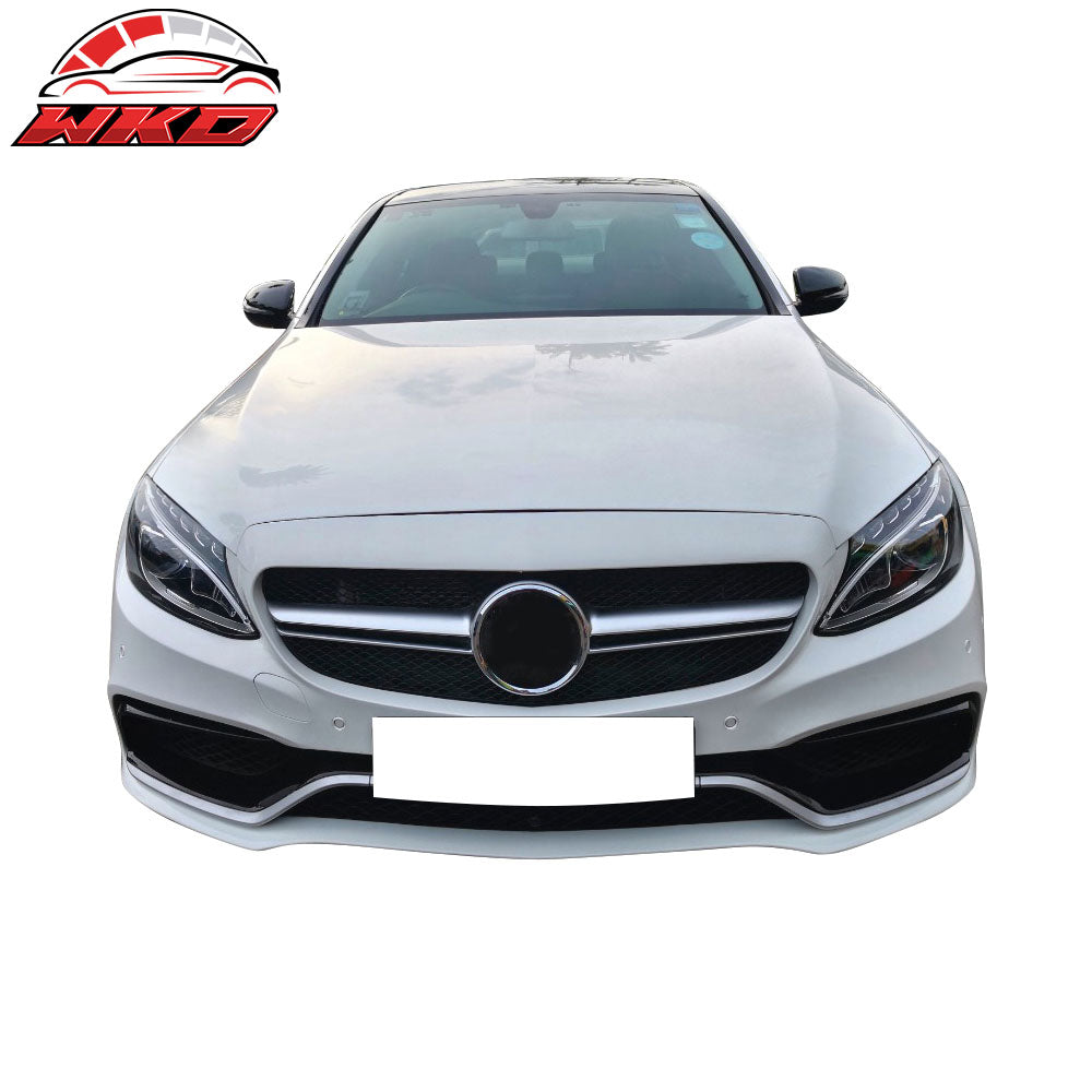 Fits 15-18 Benz W205 C-Class C63 AMG Style Front Bumper Cover Conversion Kits PP