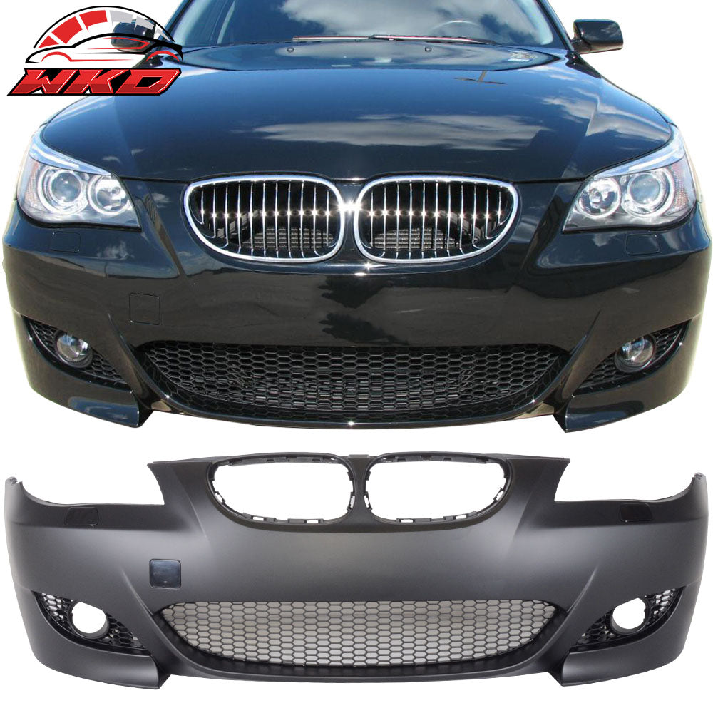 Fits 04-10 E60 E61 5-Series M5 Style Front Bumper Cover Conversion Fog Cover PP