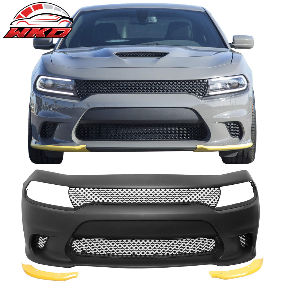 Fits 15-23 Dodge Charger SRT Hellcat Conversion Front Bumper Cover Replacement