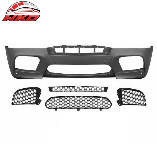 For 08-14 BMW X5 E71 X6M Style PP Front Bumper Cover Conversion + Grilles W/ PDC | Wholesale