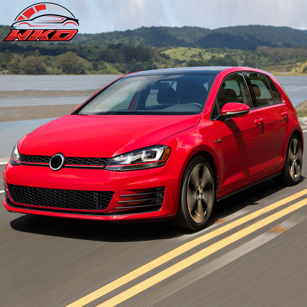 Fits 15-17 Golf 7 MK7 GTI Type Front Bumper Cover + Black Red Chrome Grille