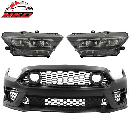 For 15-17 Ford Mustang Mach 1 Style Front Bumper Cover LED Grille 2024 Headlight | Wholesale