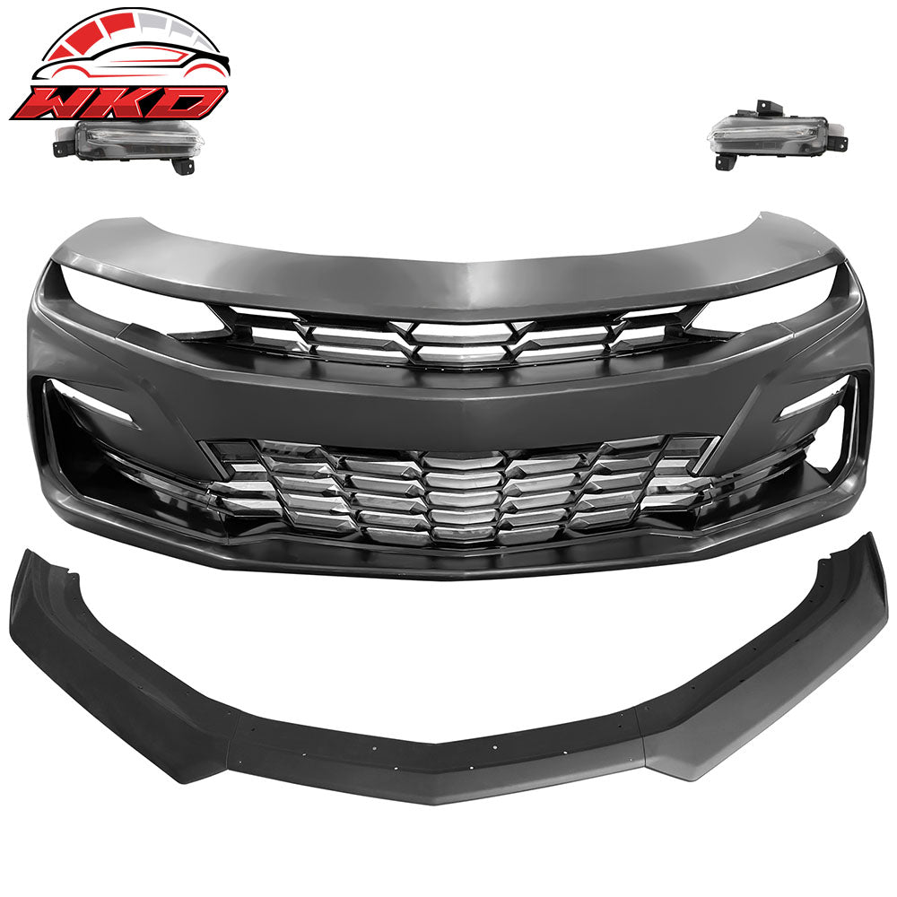 2019-24 Camaro 19 SS Front Bumper Cover LED Turn Signal DRL + Matte Black Lip | Wholesale