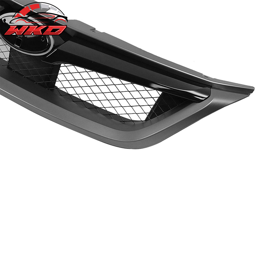 Fits 11-14 Subaru Impreza WRX STI OE Front Bumper Grille Gloss Black W/ Gray