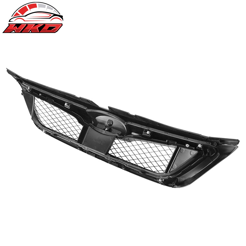 Fits 11-14 Subaru Impreza WRX STI OE Front Bumper Grille Gloss Black W/ Gray