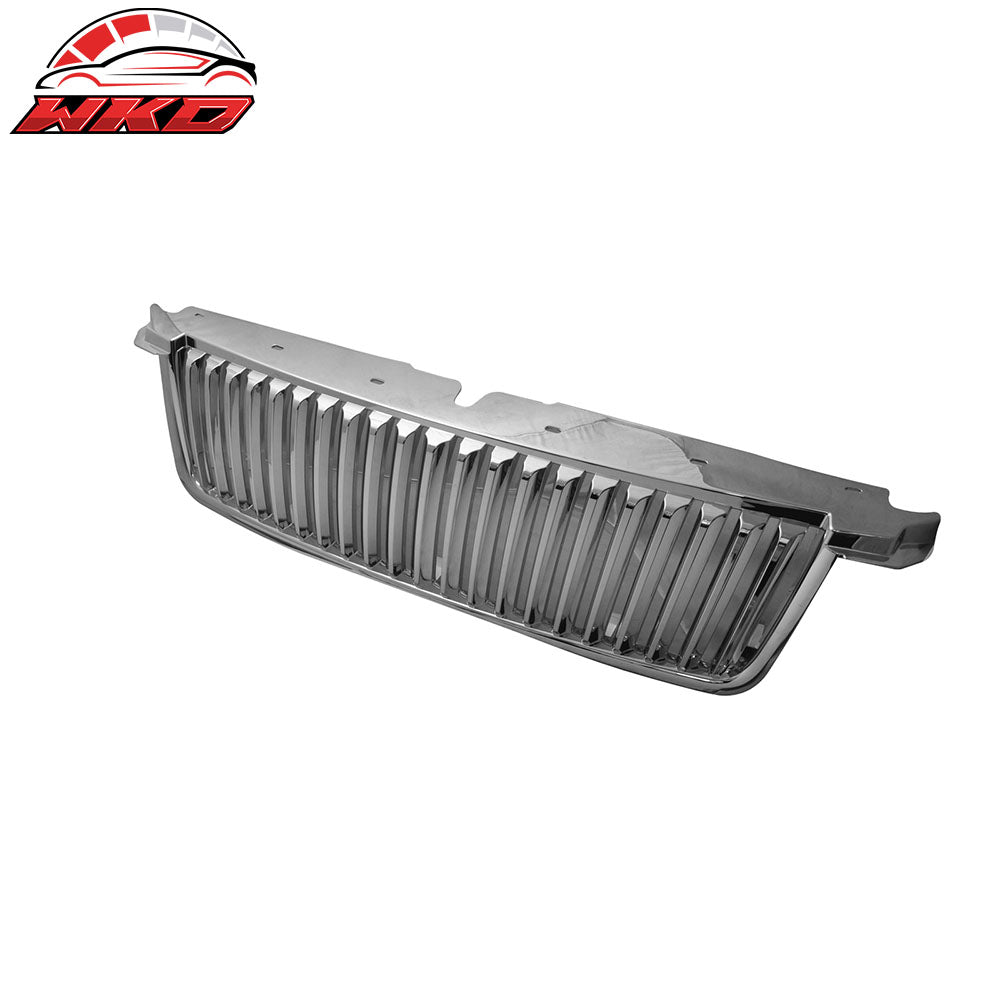 Fit 06-10 Ford Explorer Vertical Style Chrome Front Bumper Grille