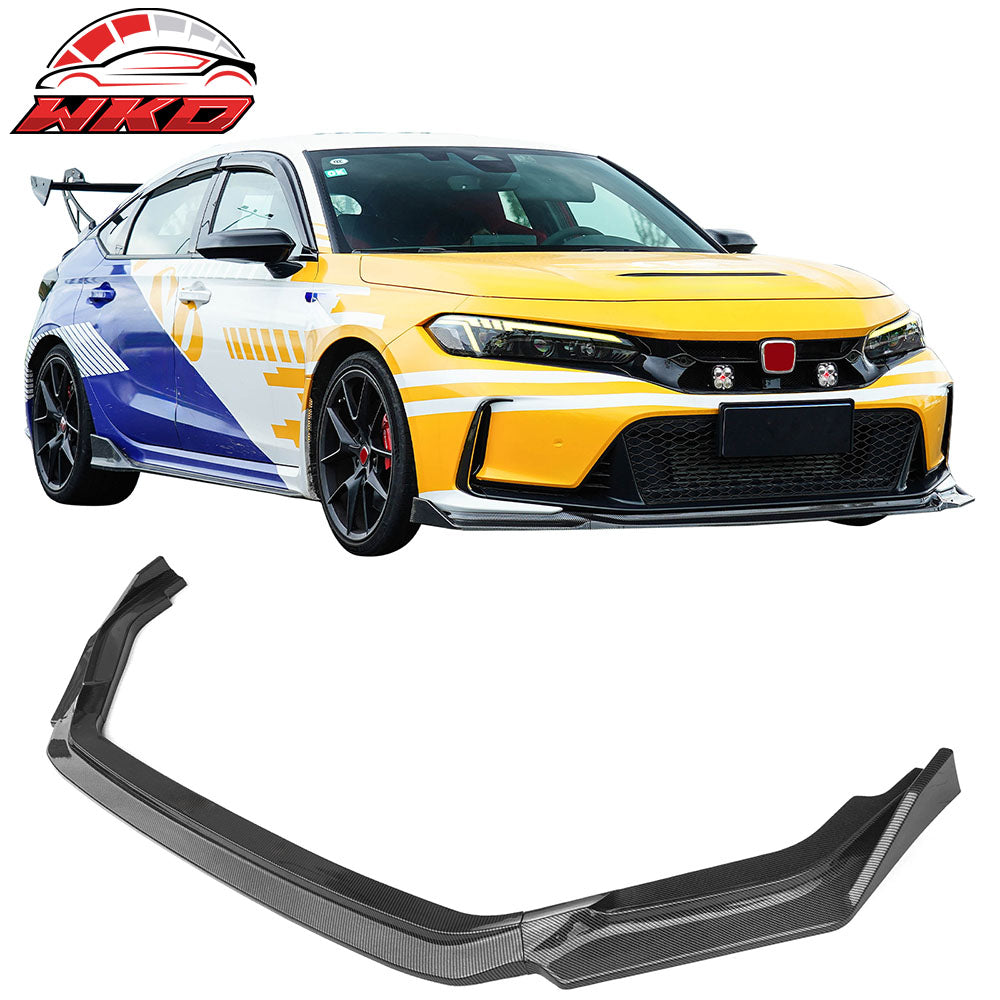 23-25 Civic FL5 Type R Hatchback AK ABS Front Bumper Lip Carbon Fiber Print | Wholesale