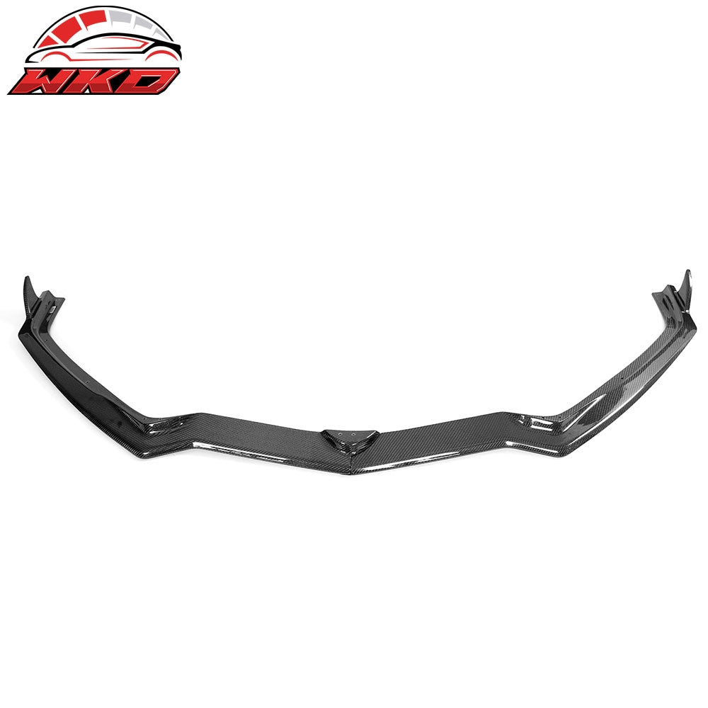 20-25 Corvette C8 Stingray/Z51 Carbon Fiber Front Bumper Lip Splitter 2PC | Wholesale